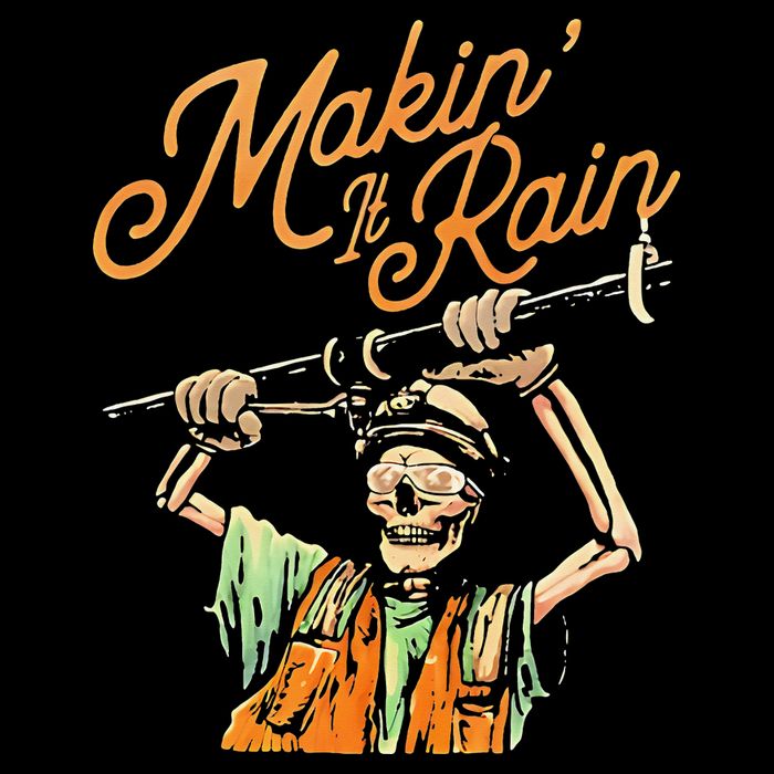 Makin It Rain Skeleton Funny Sarcastic Bucket Hat