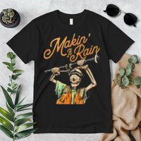 Makin It Rain Skeleton Funny Sarcastic Premium T-Shirt