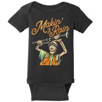 Makin It Rain Skeleton Funny Sarcastic Baby Bodysuit