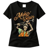 Makin It Rain Skeleton Funny Sarcastic Womens T-Shirt