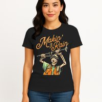 Makin It Rain Skeleton Funny Sarcastic Womens T-Shirt