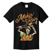 Makin It Rain Skeleton Funny Sarcastic Kids T-Shirt