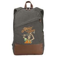 Makin It Rain Skeleton Funny Sarcastic Cotton Canvas Backpack