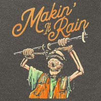 Makin It Rain Skeleton Funny Sarcastic Cotton Canvas Backpack