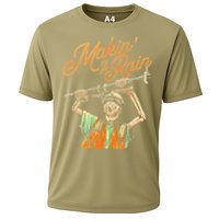 Makin It Rain Skeleton Funny Sarcastic Cooling Performance Crew T-Shirt