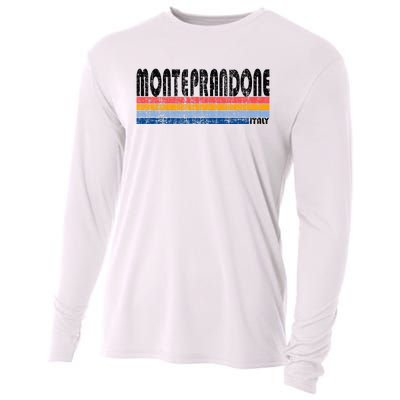 Monteprandone Italy Retro 70s 80s Style Cooling Performance Long Sleeve Crew