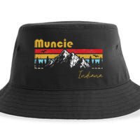 Muncie Indiana Roots Hometown Vintage Home State Pride Sustainable Bucket Hat