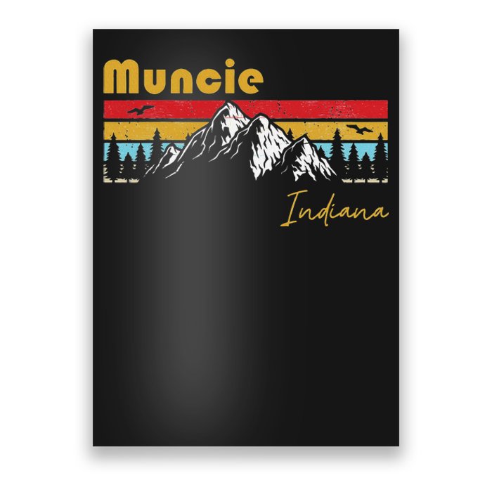 Muncie Indiana Roots Hometown Vintage Home State Pride Poster