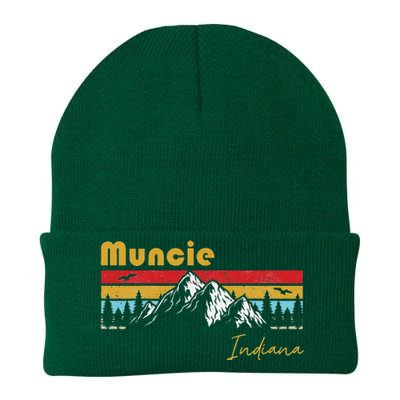 Muncie Indiana Roots Hometown Vintage Home State Pride Knit Cap Winter Beanie