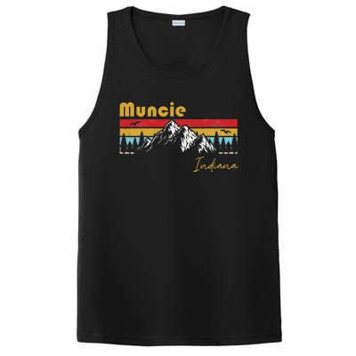 Muncie Indiana Roots Hometown Vintage Home State Pride PosiCharge Competitor Tank