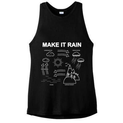 Make It Rain Cycle Process Sketch Ladies PosiCharge Tri-Blend Wicking Tank