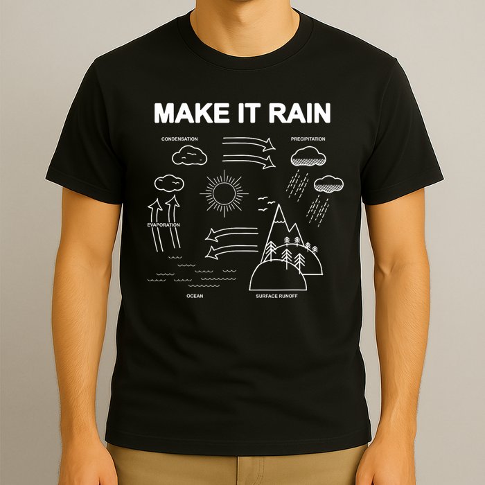 Make It Rain Cycle Process Sketch T-Shirt