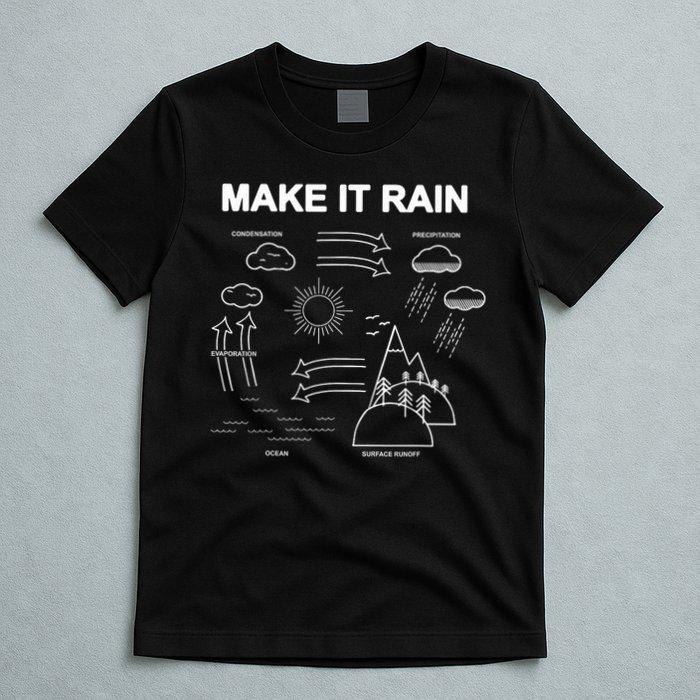 Make It Rain Cycle Process Sketch T-Shirt