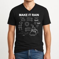 Make It Rain Cycle Process Sketch V-Neck T-Shirt