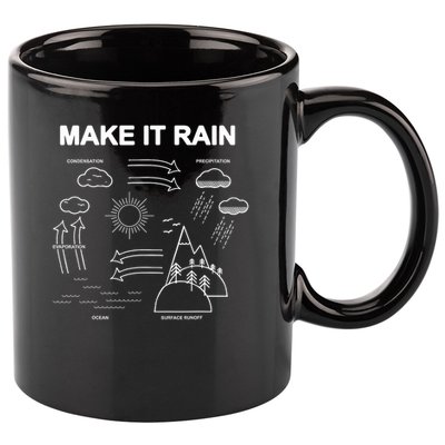 Make It Rain Cycle Process Sketch 11oz C Handle Ceramic Mug