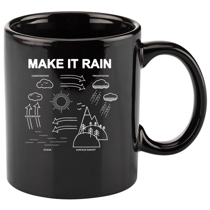 Make It Rain Cycle Process Sketch 11oz C Handle Ceramic Mug