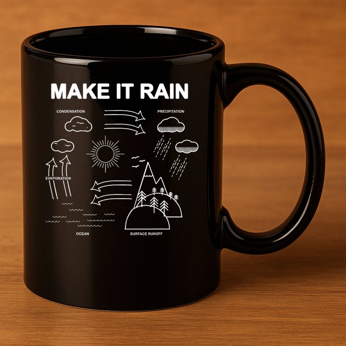 Make It Rain Cycle Process Sketch 11oz C Handle Ceramic Mug