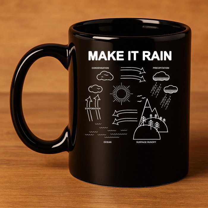 Make It Rain Cycle Process Sketch 11oz C Handle Ceramic Mug