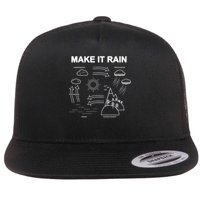 Make It Rain Cycle Process Sketch Flat Bill Trucker Hat