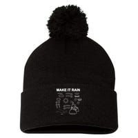 Make It Rain Cycle Process Sketch Pom Pom 12in Knit Beanie