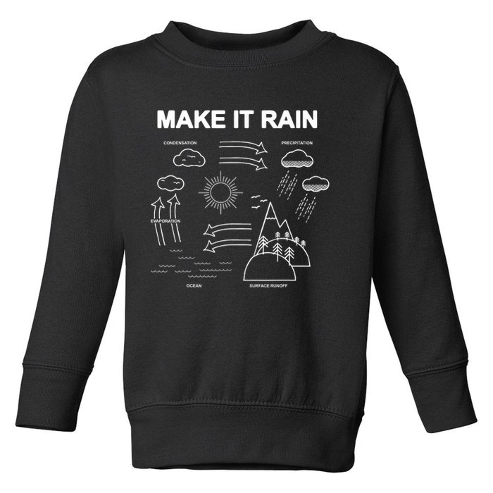 Make It Rain Cycle Process Sketch Toddler Sweatshirt
