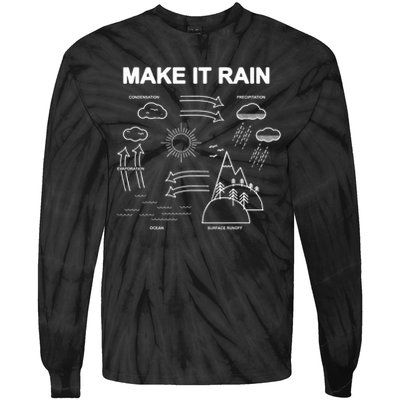 Make It Rain Cycle Process Sketch Tie-Dye Long Sleeve Shirt