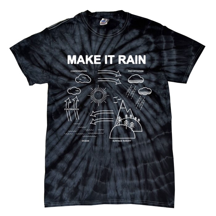 Make It Rain Cycle Process Sketch Tie-Dye T-Shirt