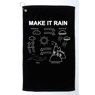 Make It Rain Cycle Process Sketch Golf Towel