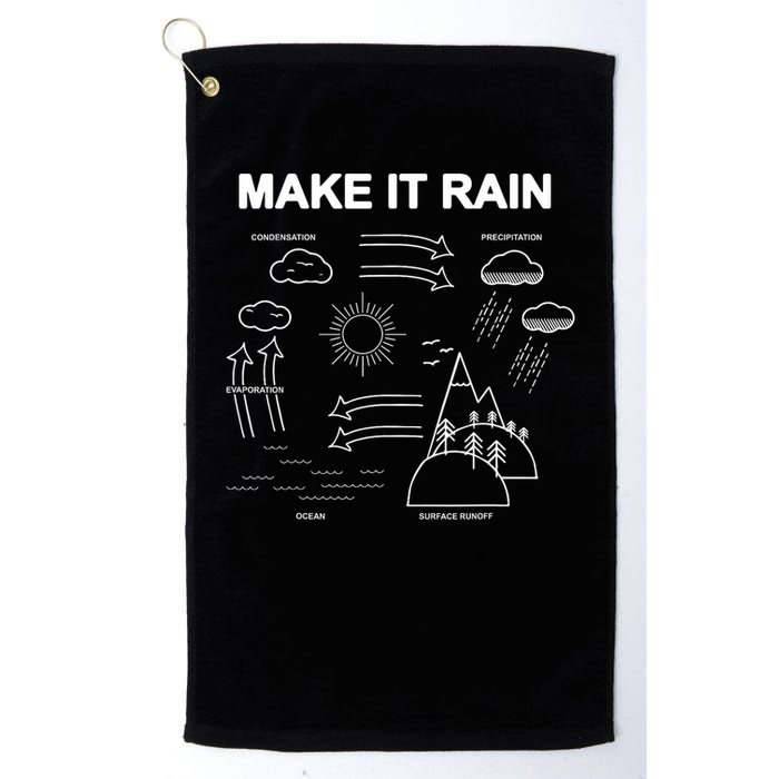 Make It Rain Cycle Process Sketch Golf Towel