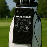 Make It Rain Cycle Process Sketch Golf Towel