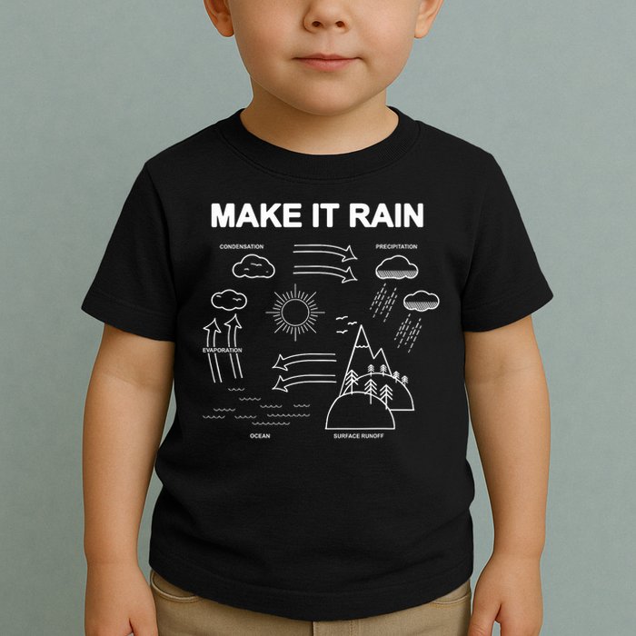 Make It Rain Cycle Process Sketch Toddler T-Shirt