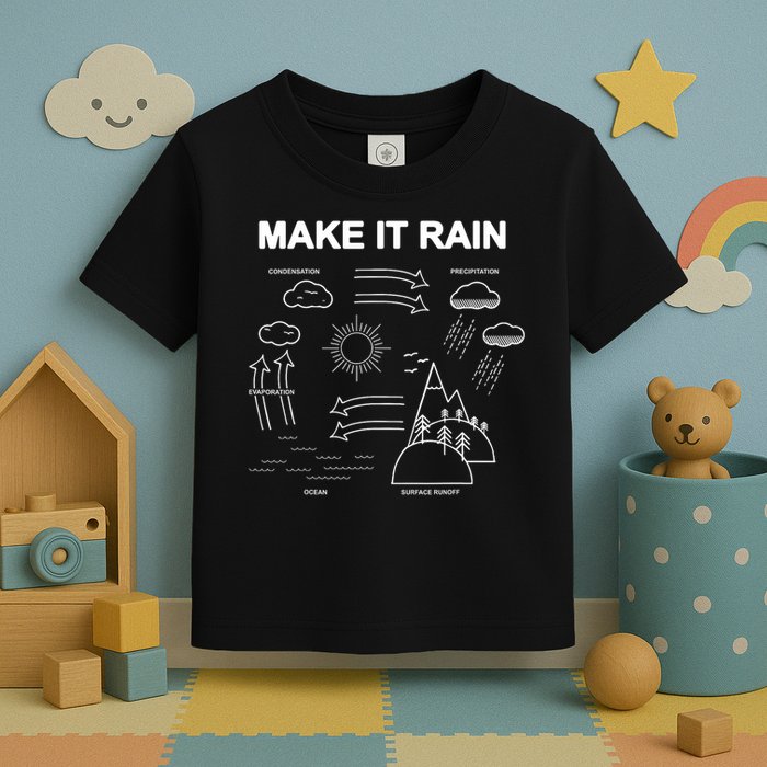 Make It Rain Cycle Process Sketch Toddler T-Shirt