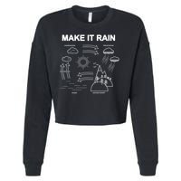 Make It Rain Cycle Process Sketch Cropped Pullover Crew