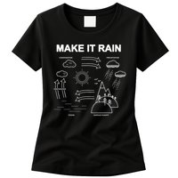 Make It Rain Cycle Process Sketch Womens T-Shirt