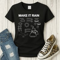 Make It Rain Cycle Process Sketch Womens T-Shirt