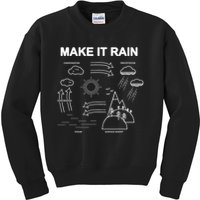 Make It Rain Cycle Process Sketch Kids Sweatshirt