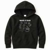 Make It Rain Cycle Process Sketch Kids Hoodie