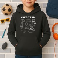 Make It Rain Cycle Process Sketch Kids Hoodie