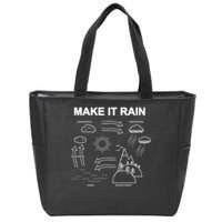 Make It Rain Cycle Process Sketch Zip Tote Bag