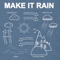 Make It Rain Cycle Process Sketch Garment-Dyed Sweatshirt