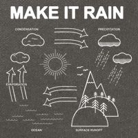 Make It Rain Cycle Process Sketch Cotton Canvas Backpack