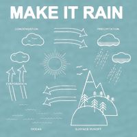 Make It Rain Cycle Process Sketch Sueded Cloud Jersey T-Shirt