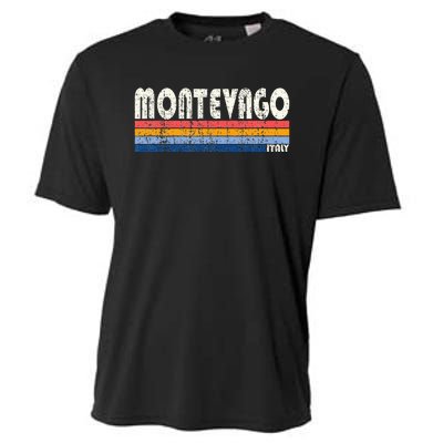 Montevago Italy Retro 70s 80s Style Cooling Performance Crew T-Shirt