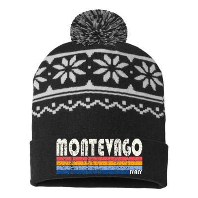 Montevago Italy Retro 70s 80s Style USA-Made Snowflake Beanie