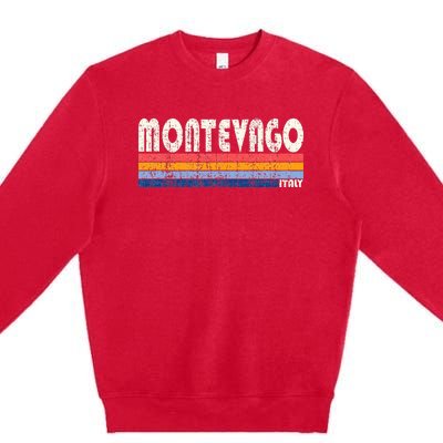 Montevago Italy Retro 70s 80s Style Premium Crewneck Sweatshirt