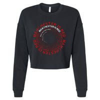 Manchester Is Red Circular Funny United Football Supporter Cropped Pullover Crew