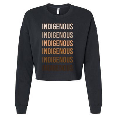 Matisyahu Indigenous Repeated Word Cropped Pullover Crew