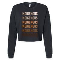 Matisyahu Indigenous Repeated Word Cropped Pullover Crew