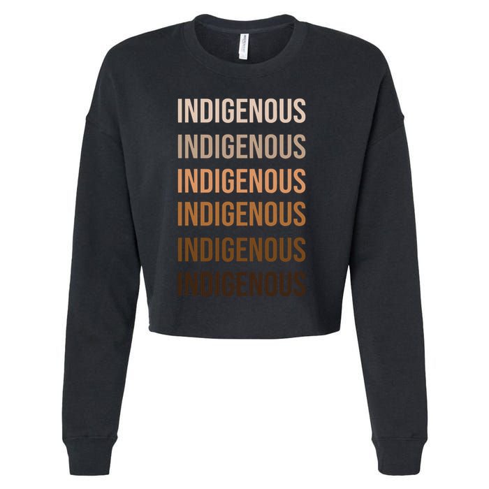 Matisyahu Indigenous Repeated Word Cropped Pullover Crew