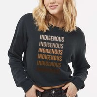 Matisyahu Indigenous Repeated Word Cropped Pullover Crew